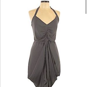 Paper crown gray cocktail dress